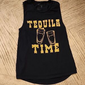 Tequila time tank top muscle top size S American Highway